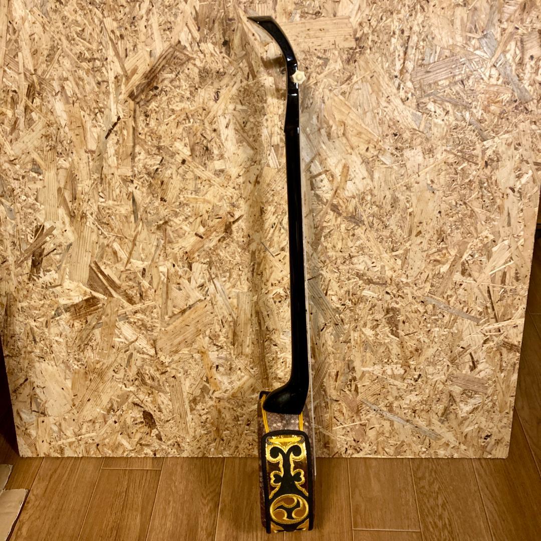 三線本体 木製 黒茶