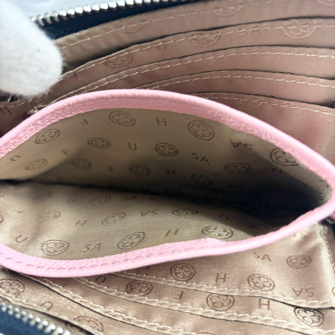 サロンドアルファード　ルクーチェ L字ファスナー ミニ財布　ネイビー