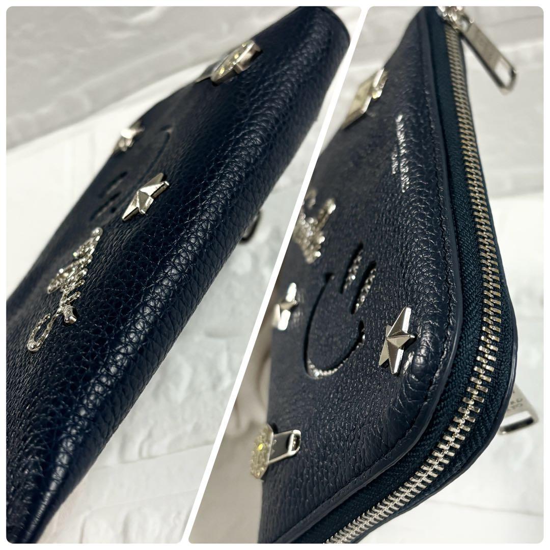 サロンドアルファード　ルクーチェ L字ファスナー ミニ財布　ネイビー