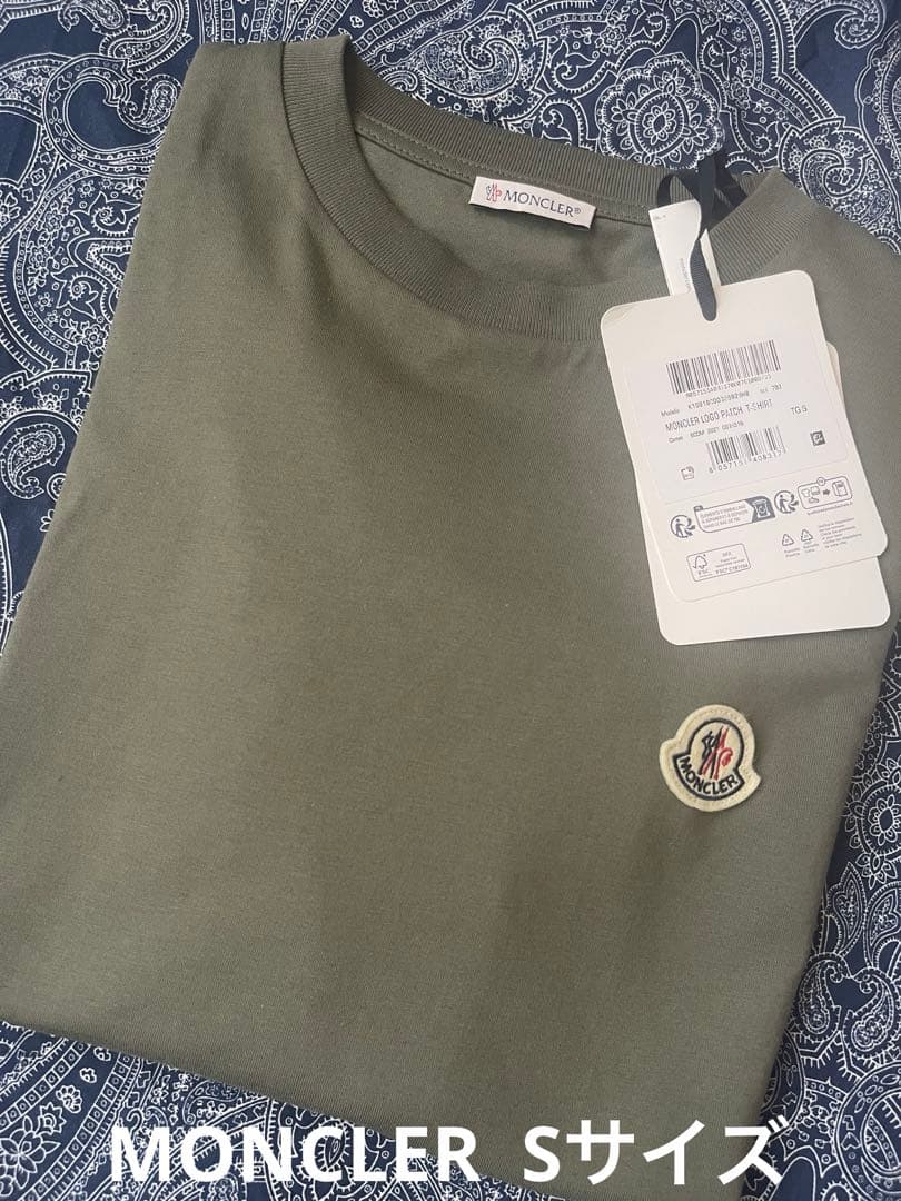MONCLER オリーブ Tシャツ Sサイズ