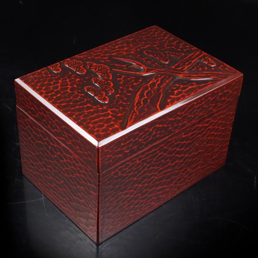 Y3104-1 鎌倉彫茶箱 茶碗 棗 茶杓 茶器4点セット　BBB