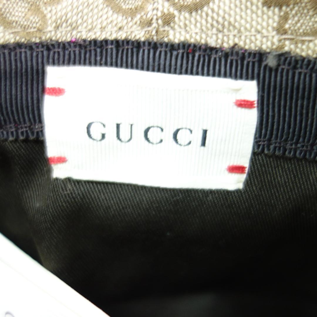 未使用 グッチ キッズチルドレンズ オリジナルGG フェドラハット 56cm