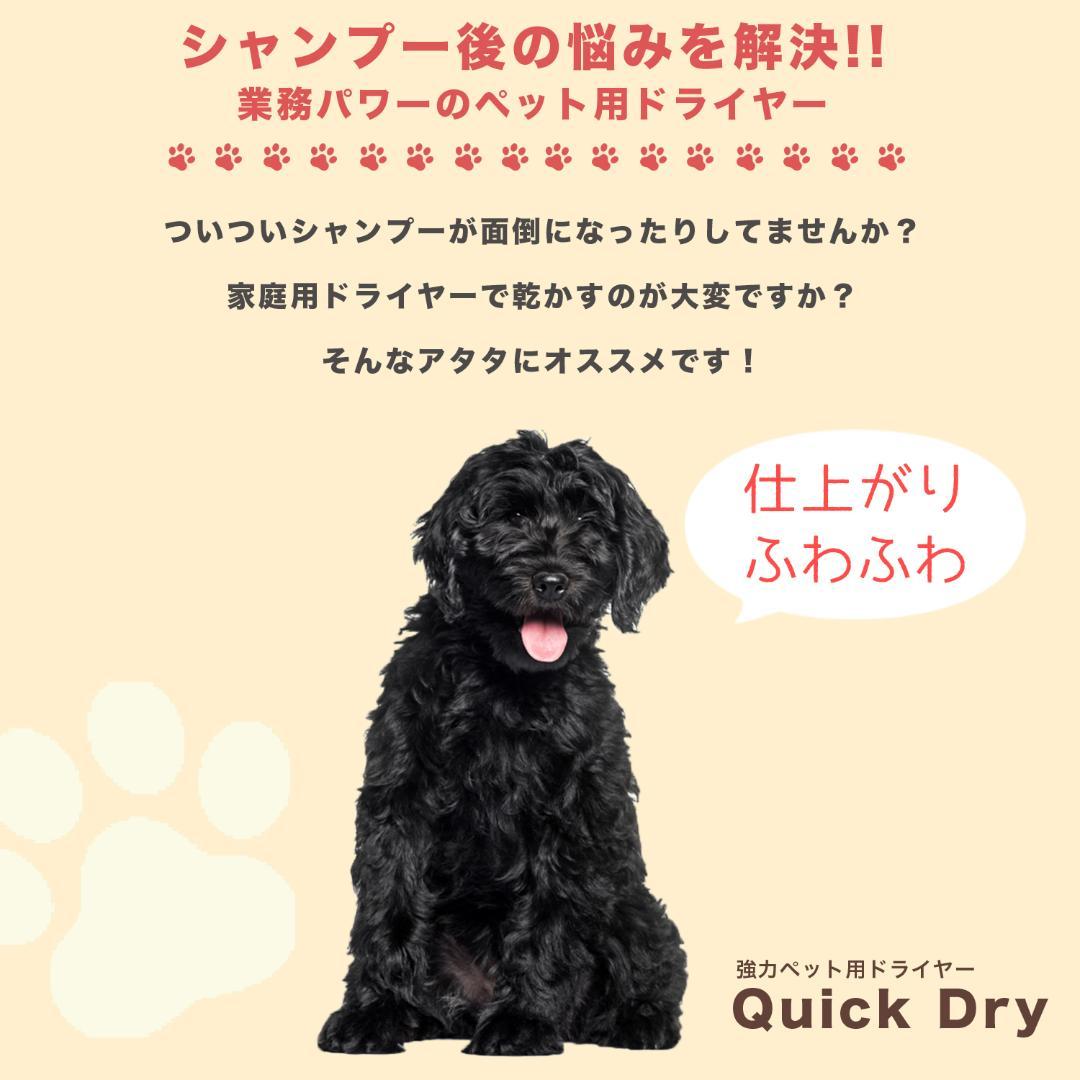 速乾 PSE適合品 犬 ドライヤー 強風 ペットドライヤー 業務用 100V