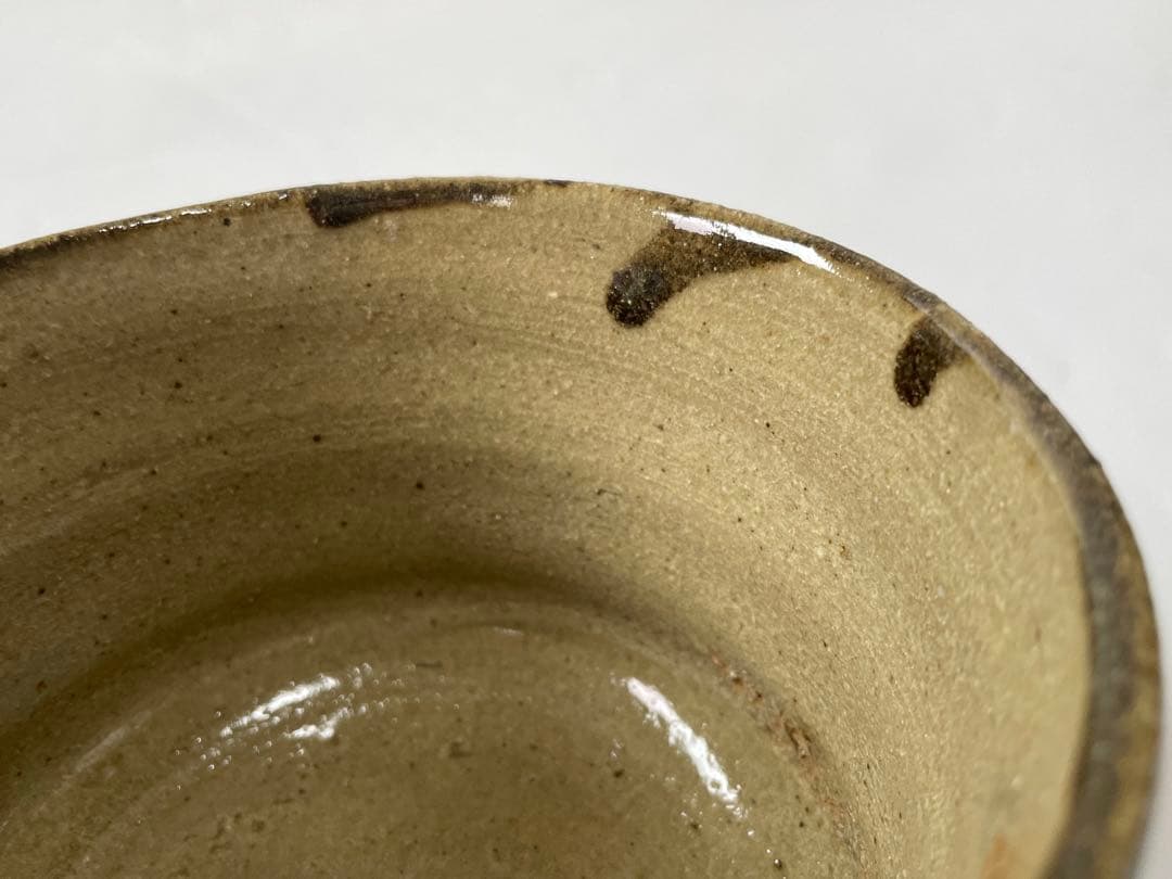 陶芸家　人間国宝　濱田庄司　浜田庄司　？　茶碗　鉄絵　稲妻