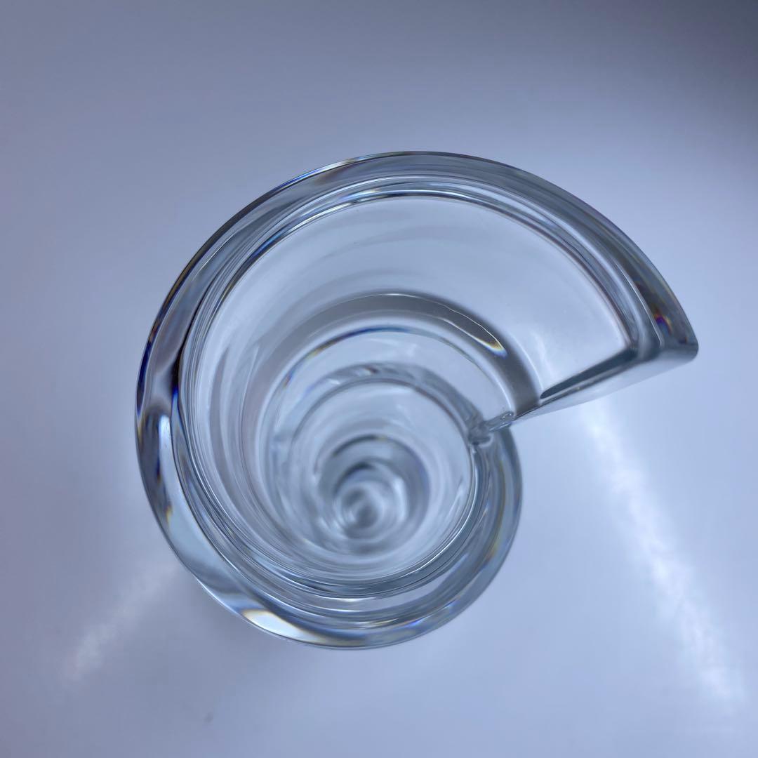 バカラ　スパイラルフラワーベース　共箱　高さ21㎝　東Y7-0204☆1Fトヒト