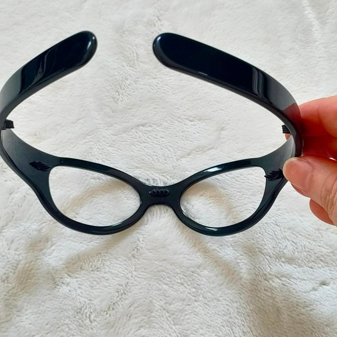 アレクサンドルドゥパリ カチューシャ ブラック メガネモチーフ キープバンド付き