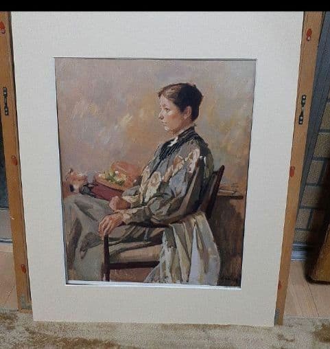 小磯良平複製画写真です