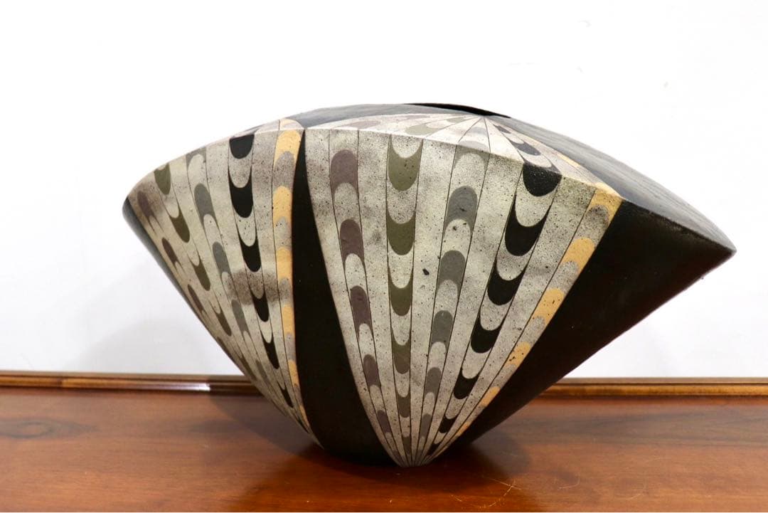 GMHO147A○市野哲次 作家物 花瓶 花器 花入 フラワーベース 壺 陶