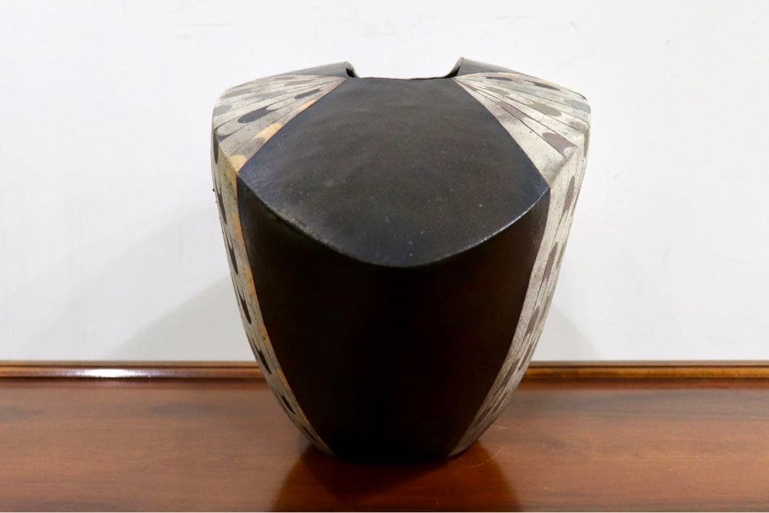 GMHO147A○市野哲次 作家物 花瓶 花器 花入 フラワーベース 壺 陶