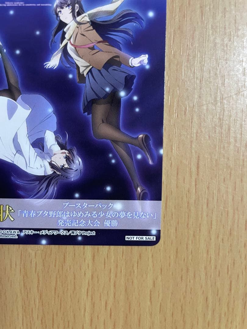 青ブタ　桜島麻衣　ヴァイス　表彰状　タイトルカップ　牧之原翔子　敢闘賞