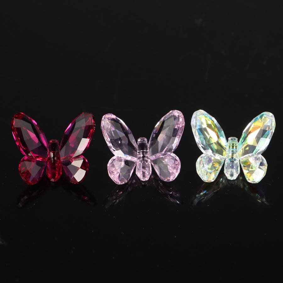 Y2435-6 スワロフスキー クリスタル バタフライ 蝶 3個セット