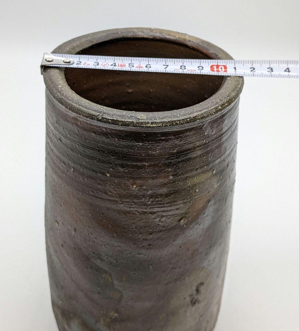 西川政美 備前焼 花入 政彦識箱 花器 花瓶 フラワーベース 華道具 花生 置物