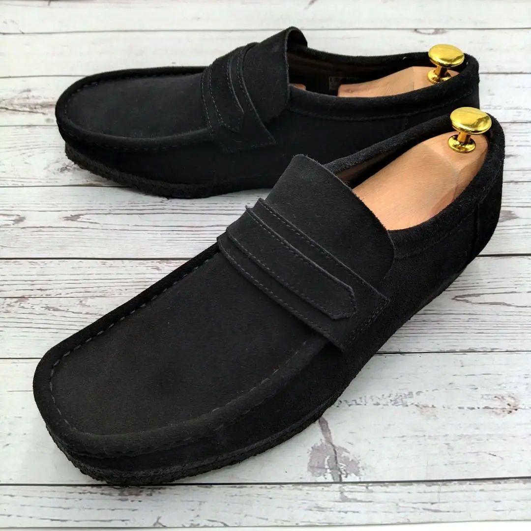 未使用級　Clarks　クラークス　27.5　ワラビー ローファー　黒