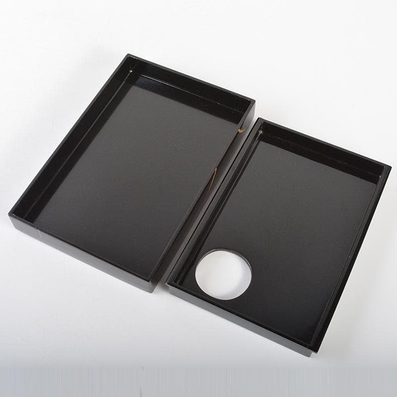 茶道具　黒漆　四君子蒔絵　茶箱　茶碗　茶入など　四点一式　仕覆付　V　R7344