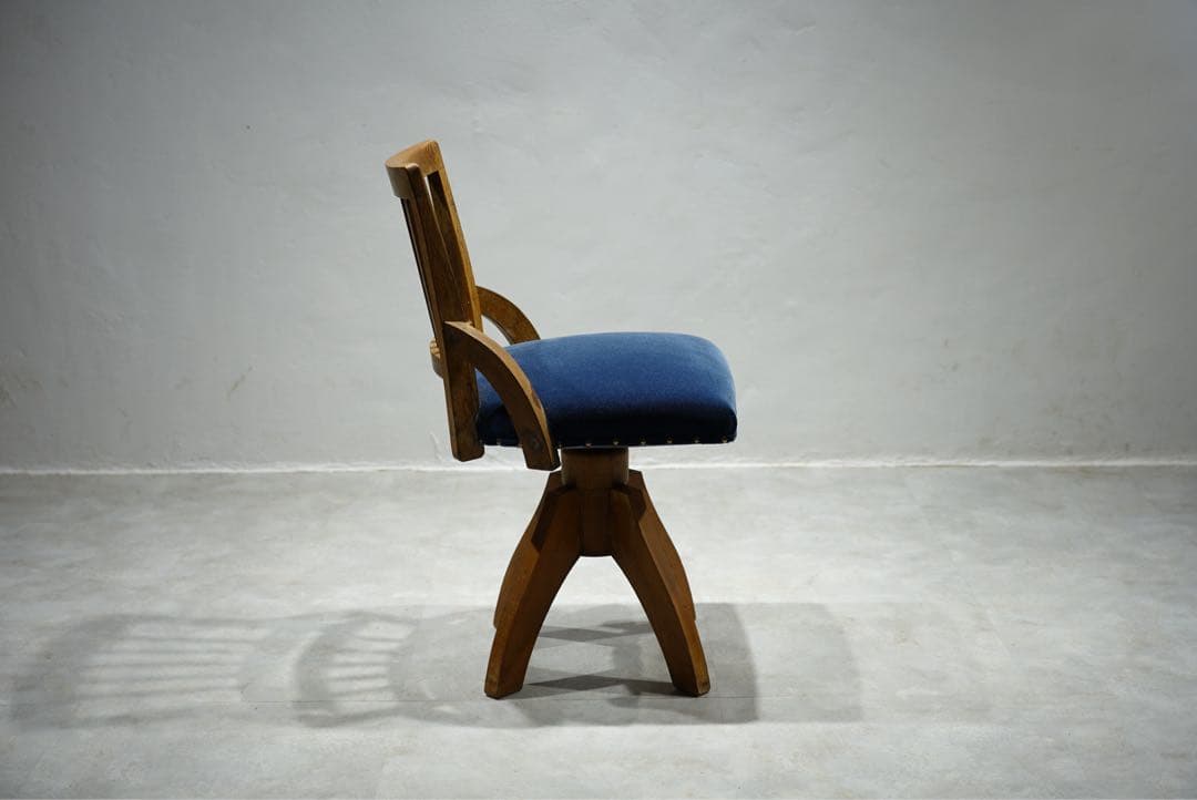 ドクターチェア　回転椅子　張替済み　大正時代