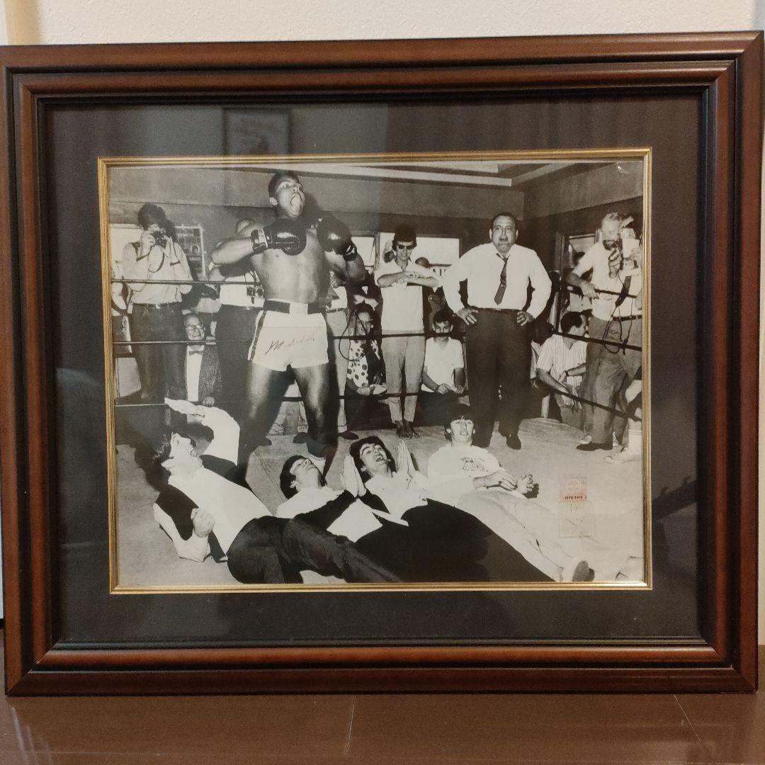 モハメド・アリ直筆サイン額入り ビートルズ 鑑定証明書