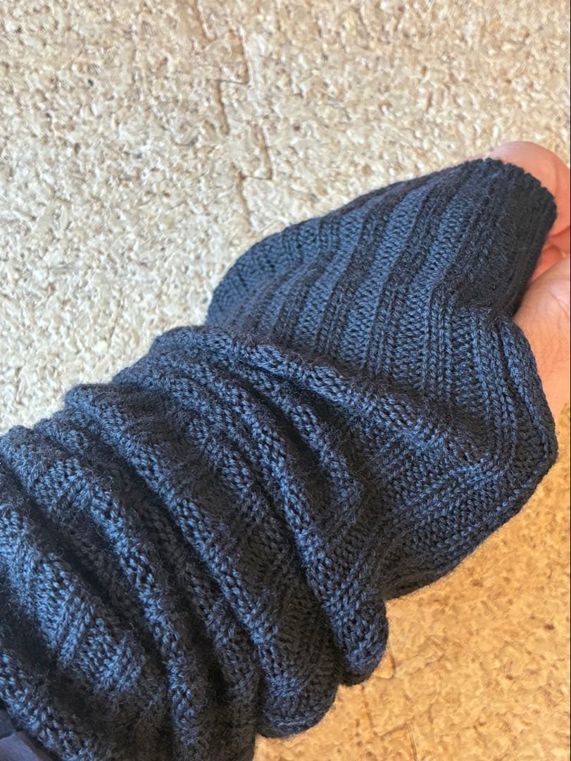 小物 Rick Owens armwarmer black sizeF wool100