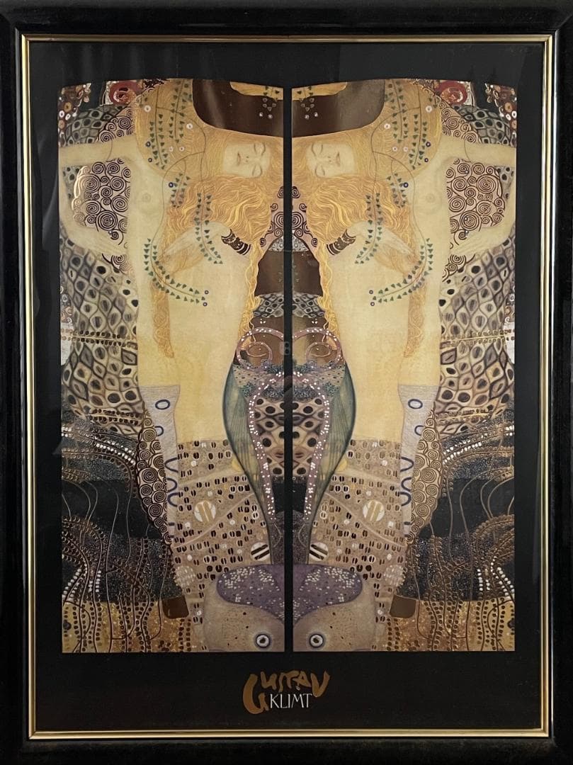KLIMT クリムト 水蛇 大型 額装品 ポスター