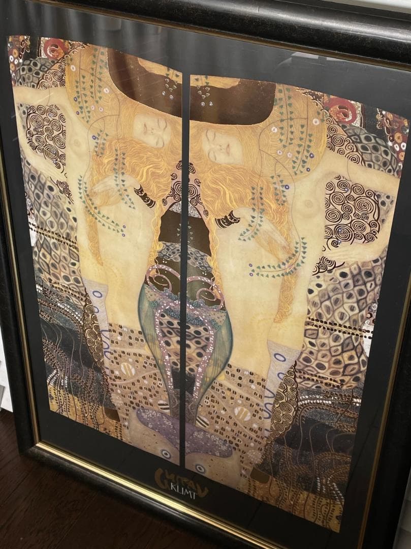 KLIMT クリムト 水蛇 大型 額装品 ポスター