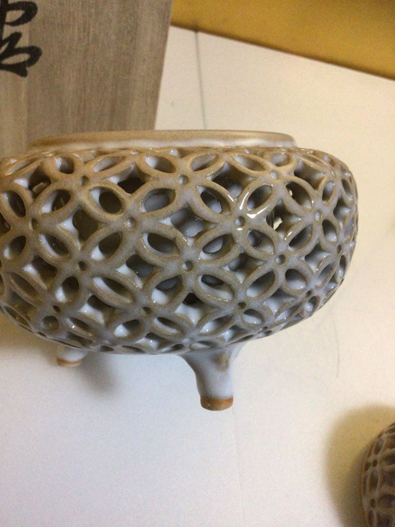 萩焼 香炉 共箱付き