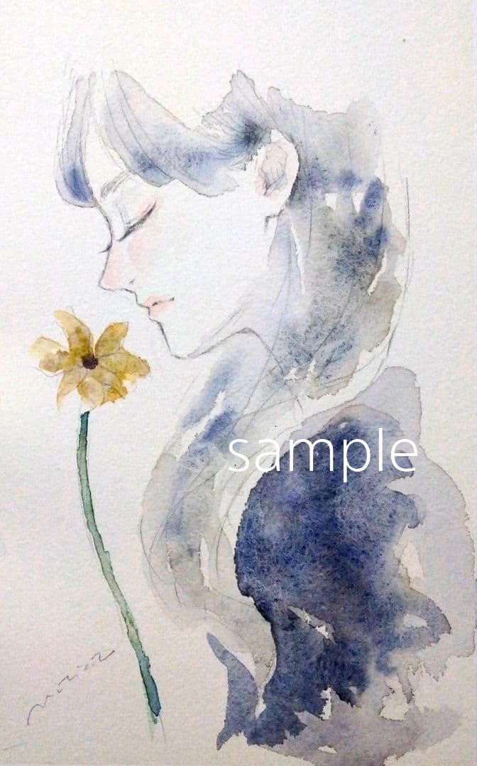 専用　絵画　原画　水彩画　《願い》ドローイング　手描きイラスト