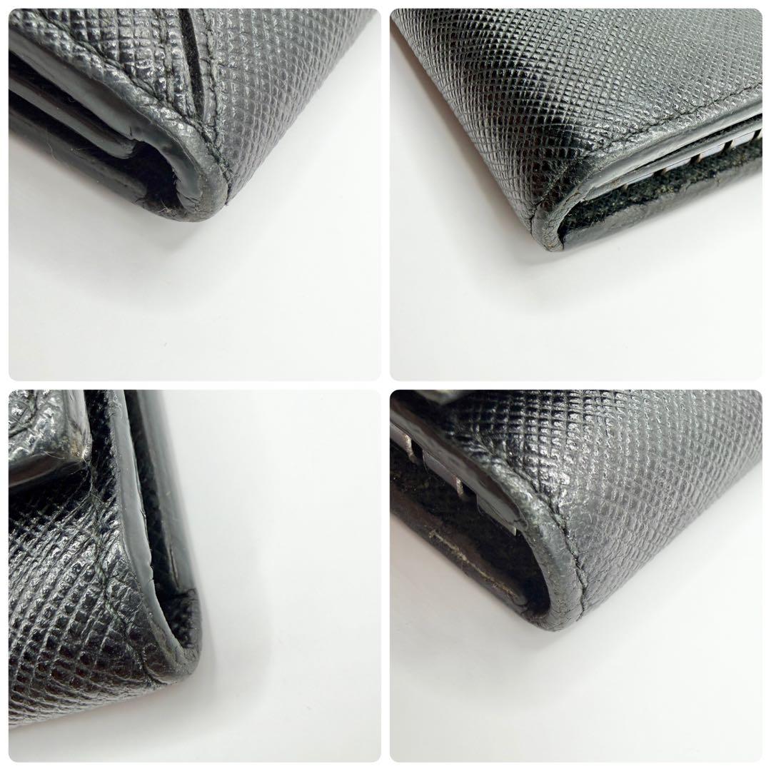 【美品】プラダ PRADA 6連 キーケース サフィアーノレザー ブラック