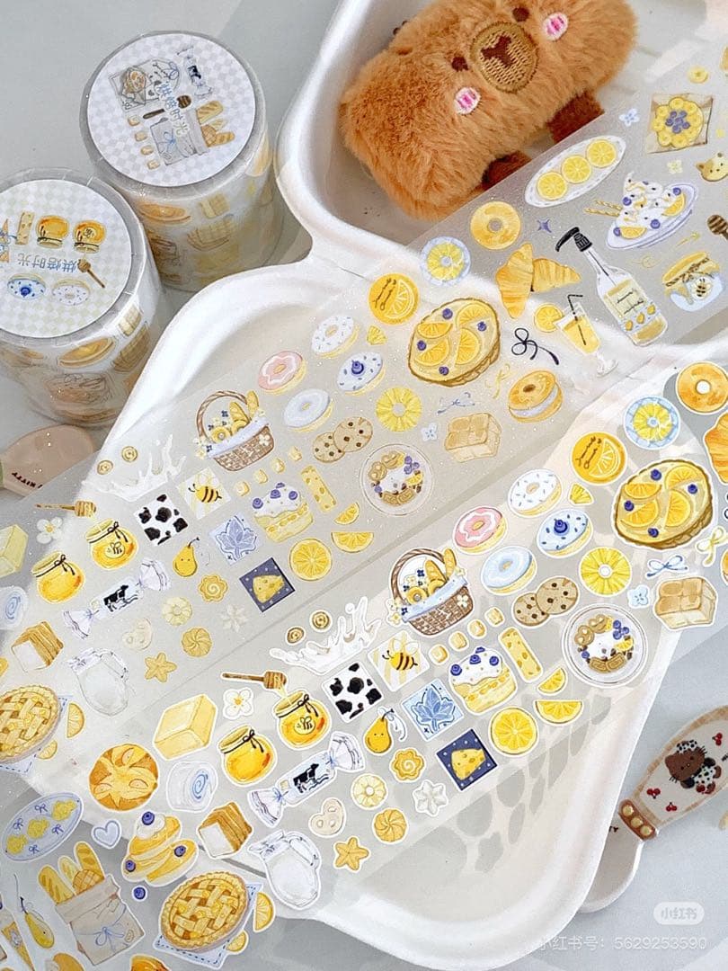 【8455】海外　マステ　5.25m ラメ加工マスキングテープ　PET