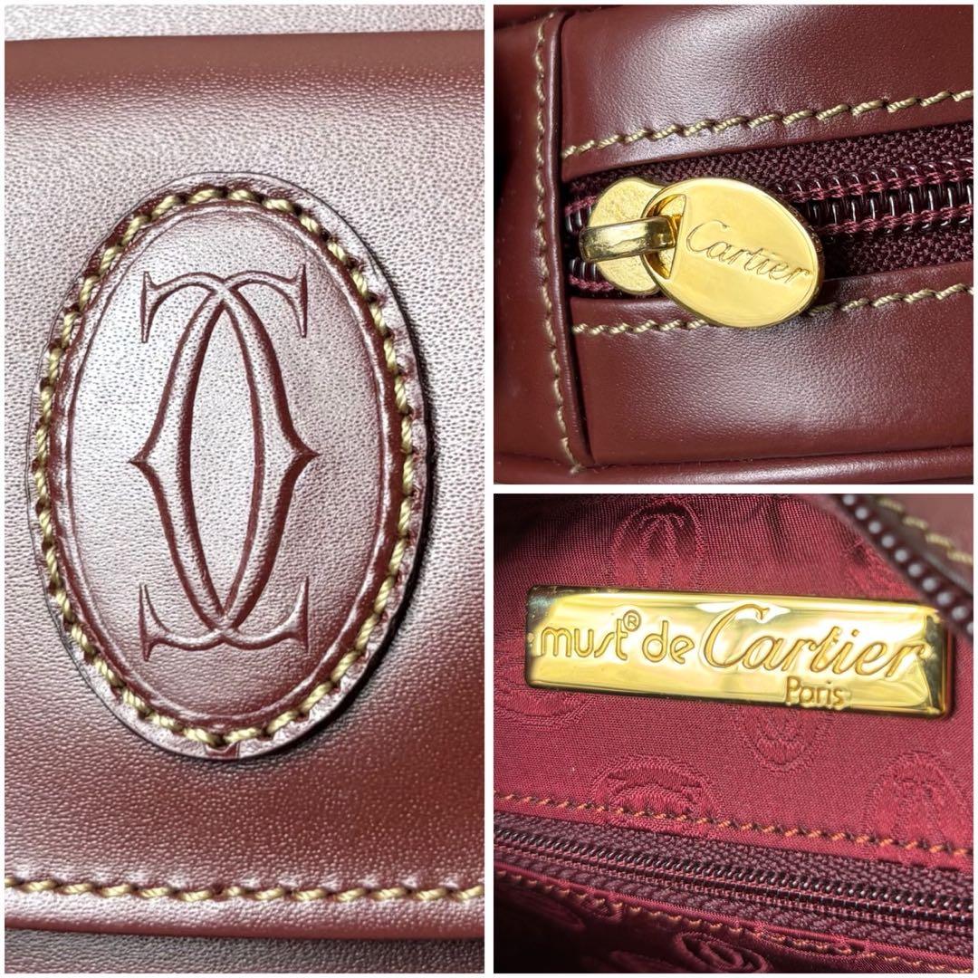 極美品 Cartier ワンショルダーバッグ 肩掛け 斜め掛け マストライン