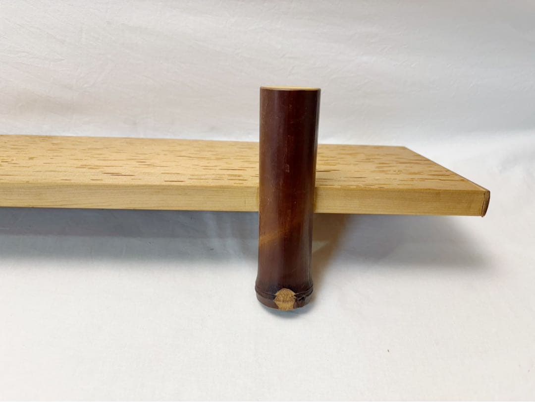 ほぼ未使用 茶道具 指物師 小林一斉作 虫喰 皆界 刻印 茶室道具 間仕仕切 箱