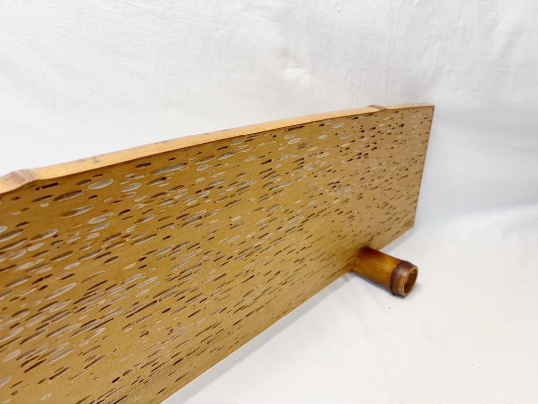 ほぼ未使用 茶道具 指物師 小林一斉作 虫喰 皆界 刻印 茶室道具 間仕仕切 箱