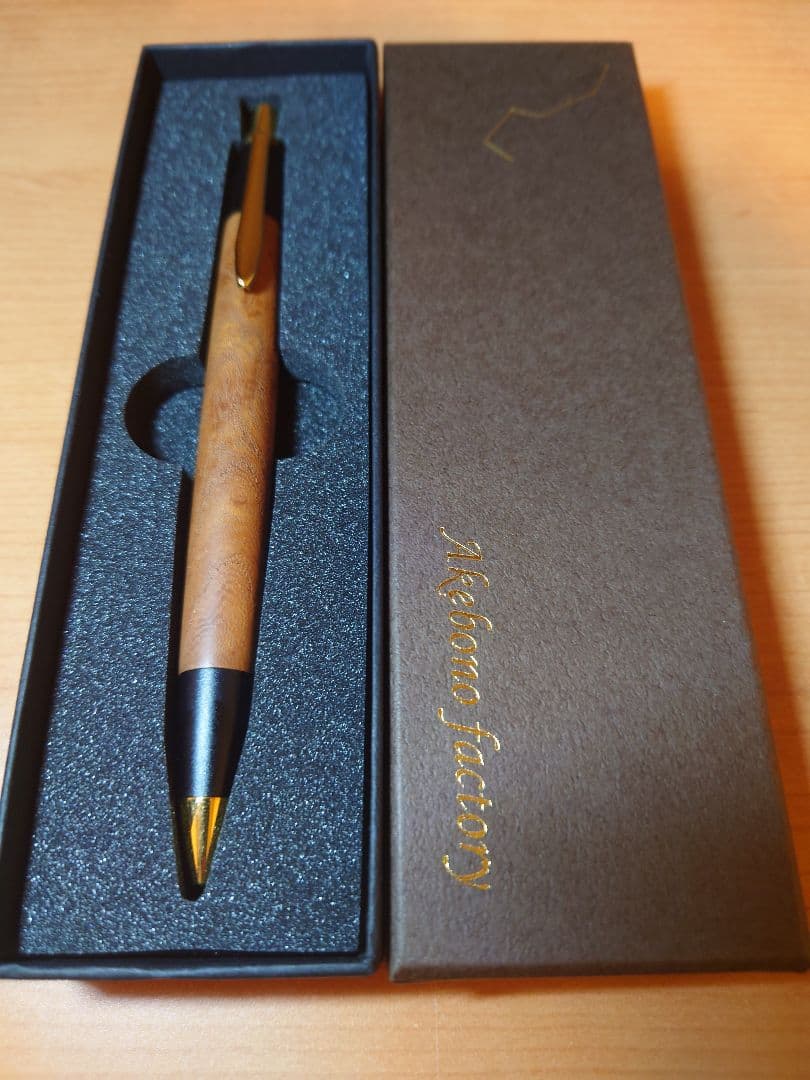 あけぼの工房　欅　シャープペンシル　変わり杢　木軸ペン　ケヤキ