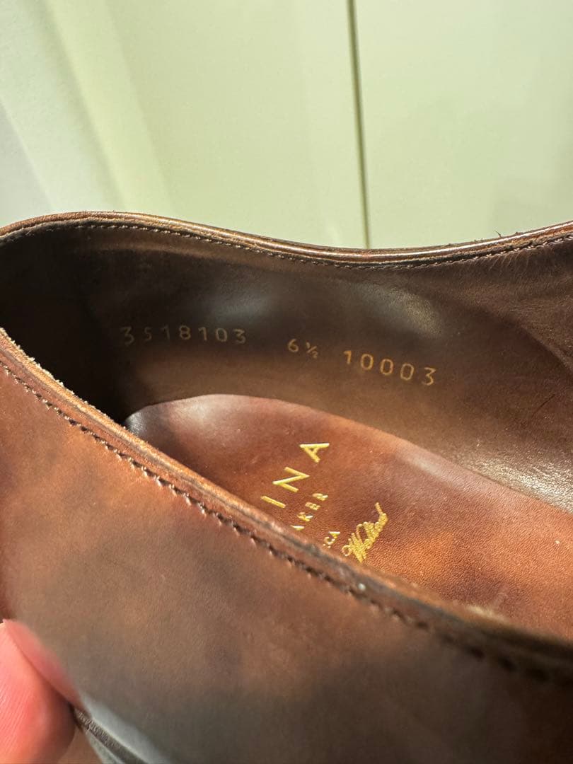 CARMINA ブラウン ダブルモンク　ミュージアムカーフ　6 2/1