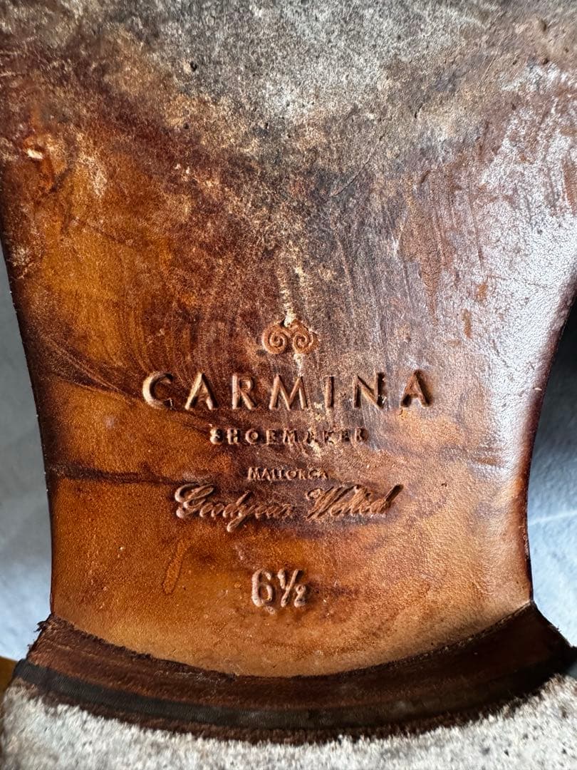 CARMINA ブラウン ダブルモンク　ミュージアムカーフ　6 2/1