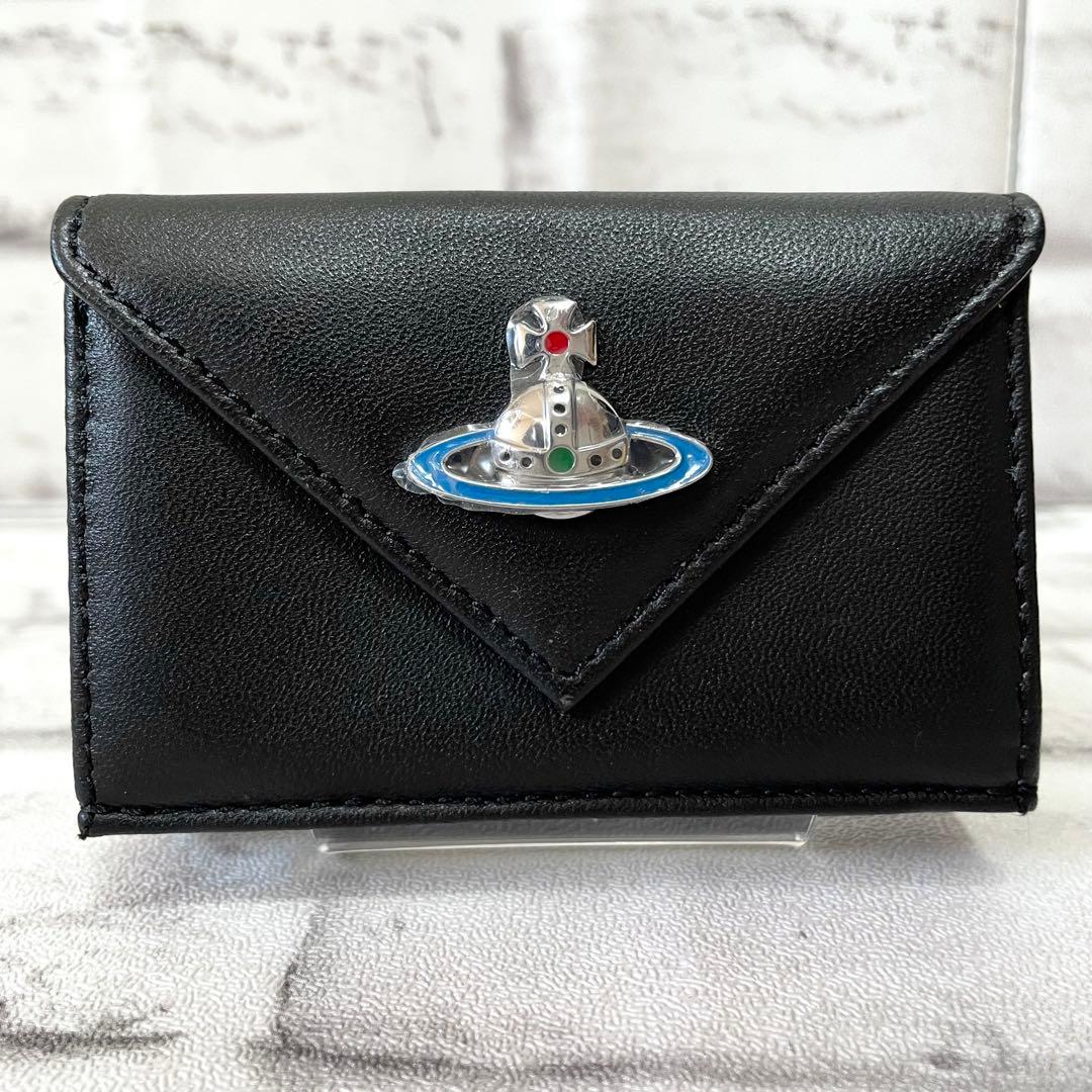 未使用保管品✨ヴィヴィアンウエストウッド　3つ折り財布　EMMA　黒