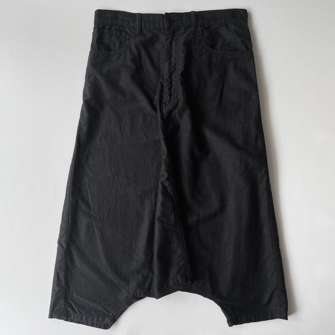 希少　コムデギャルソン ジュンヤワタナベ サルエルパンツ S コットンリネン 黒