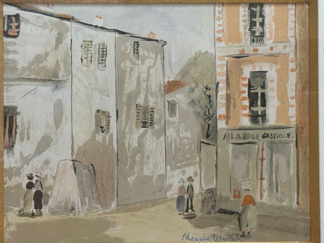 箱付きMaurice Utrillo モーリスユトリロ　ガブリエルの店