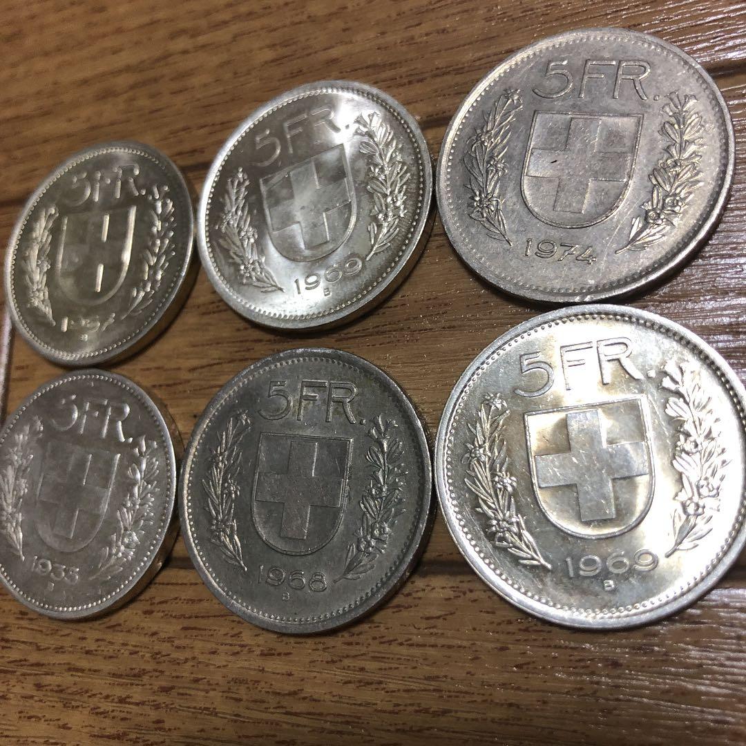 5フラン 5FR 世界の6枚　worldcoin