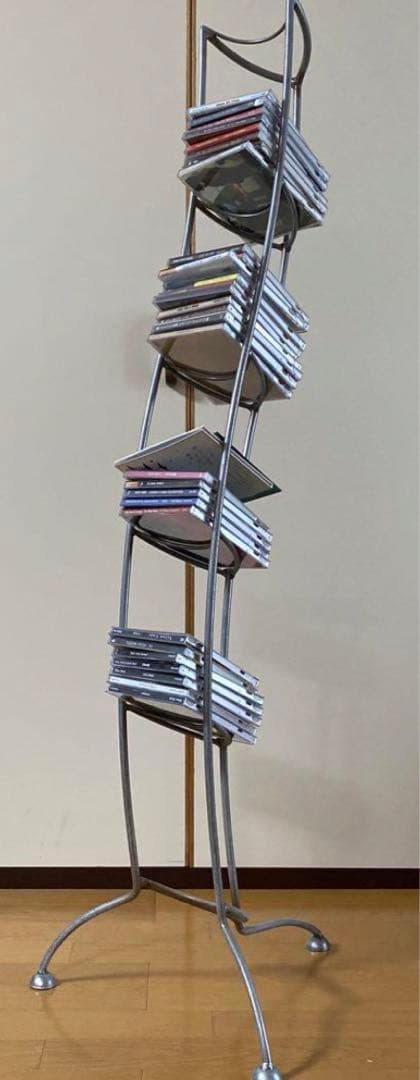 ビンテージ　アイアン　CD ラック　ミッドセンチュリー　ロカビリー　アトミック