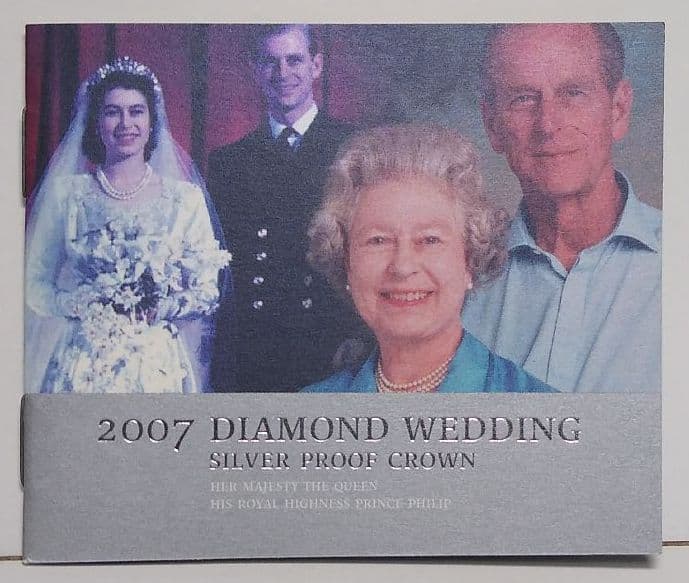 2007 ダイヤモンドウエディング プルーフ 5ポンド銀貨 ②