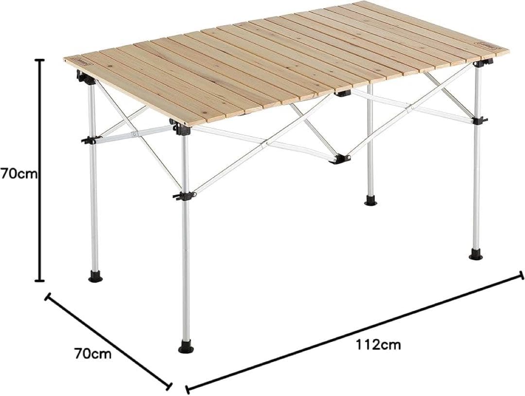 Coleman コールマン　ナチュラルウッドロールテーブル　110cm