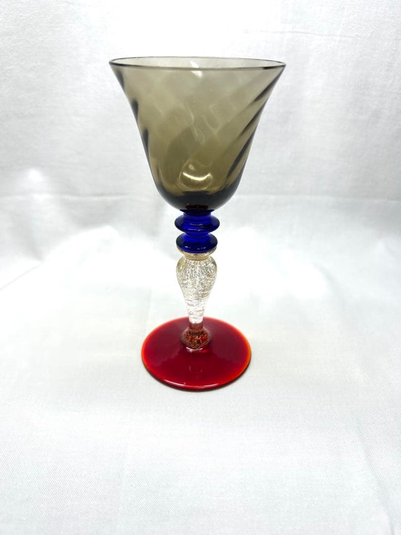 ベネチアングラス装飾グラス スモーキーグレー　Nason &Moretti製