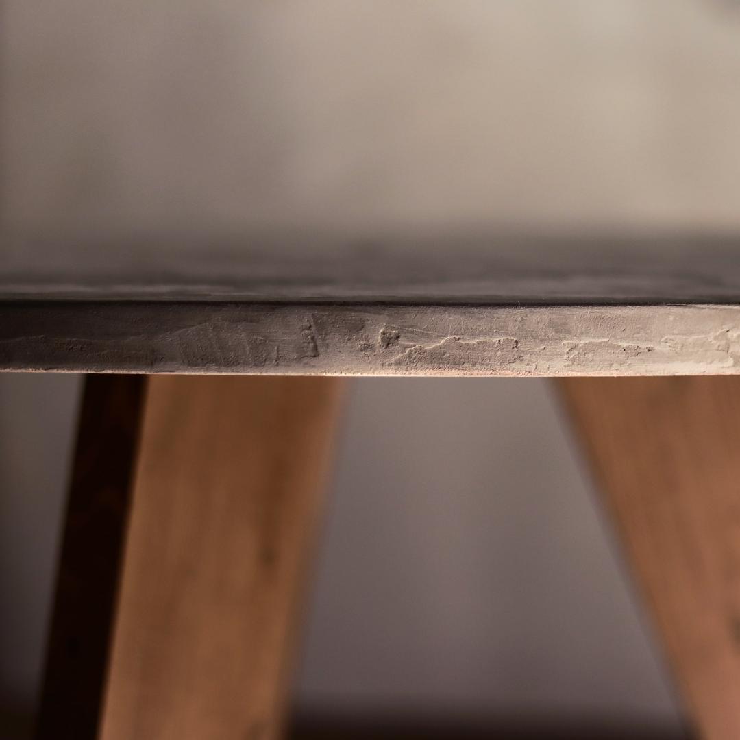 オーダー専用｜円形｜ラウンドテーブル｜薄塗りモルタル｜両面塗り