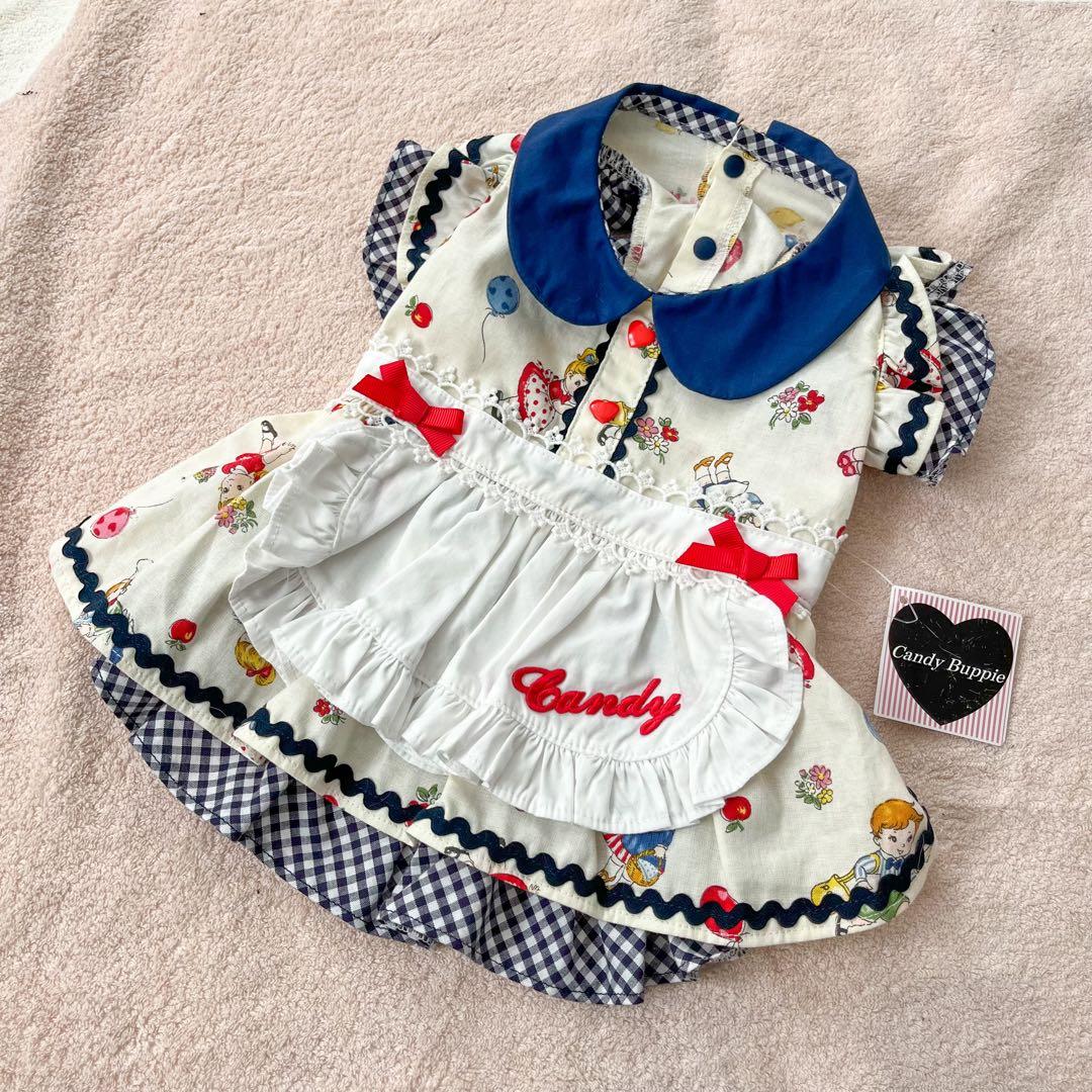 CandyBuppie RetoroApronワンピース ホワイト Mサイズ