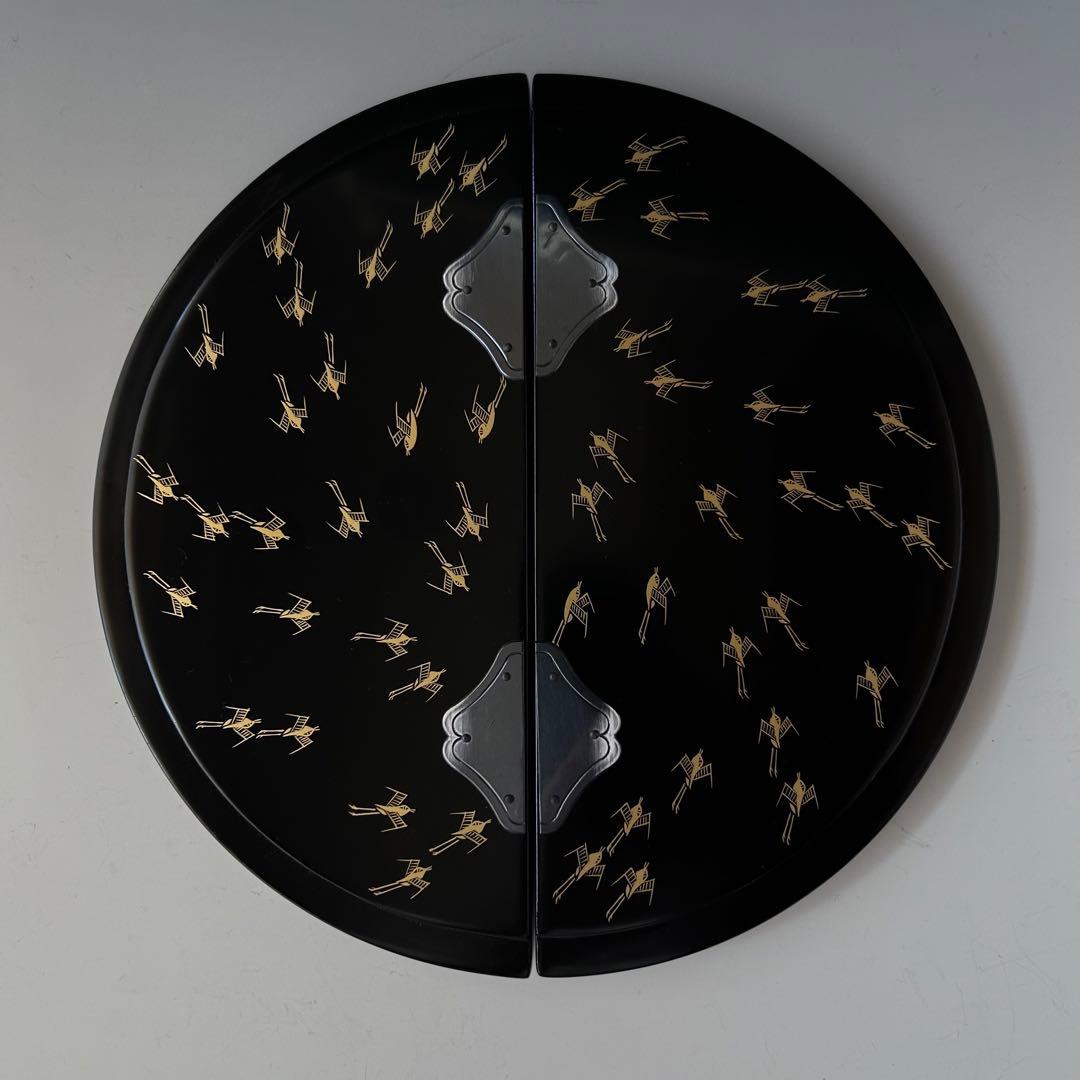 茶道具　玄々斎好　浦千鳥　割蓋　水指　中村宗悦　共箱　茶会　茶事　漆芸　裏千家