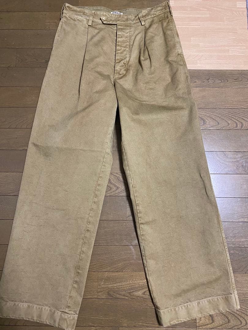 パンツ auralee PRODUCT DYED FINX CHINO ONETUCK