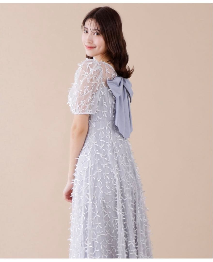 値下げ中リボンチュールフレアーワンピース JILL by JILL STUART