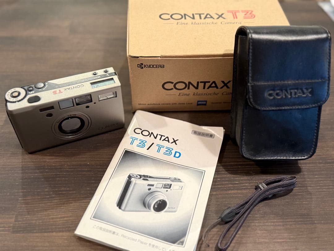 【動作確認済】美品Contax T3 後期　ダブルティース　箱あり