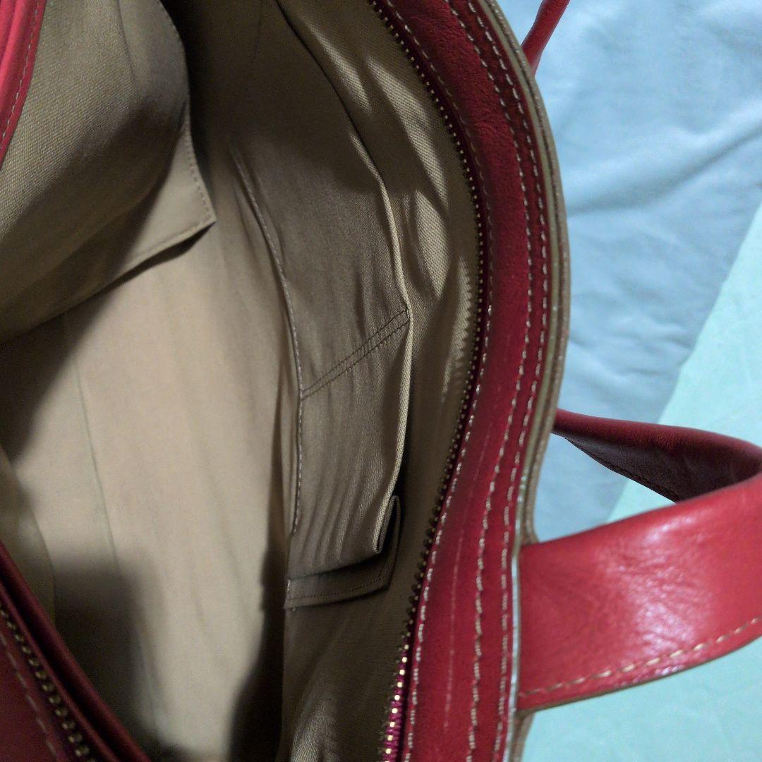 【新品、未使用品】Dakota ダコタ キューブトートレザーバッグ レッド A4