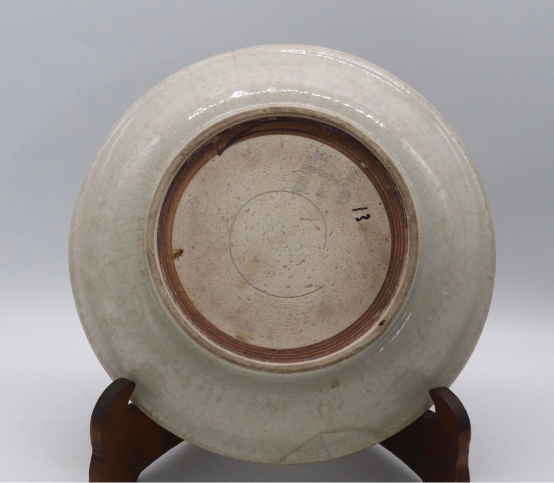 江戸　古伊万里　魚紋大皿　訳あり　送料込み1006