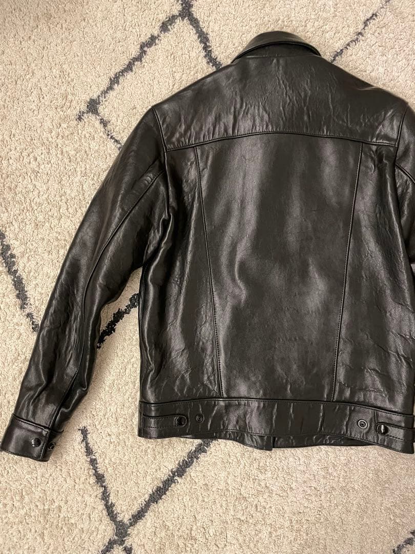 極美品 ルイスレザー　レオパードライナー